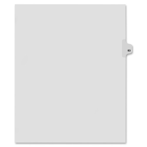 Kleer-Fax Legal Exhibit Numbered Index Dividers (82283)