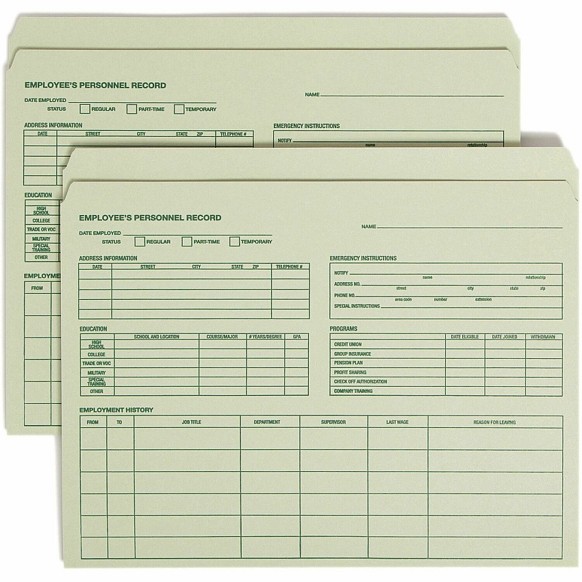 Smead Straight Tab Cut Letter Recycled Top Tab File Folder 8 1/2" x 11" - 11 pt. - 1 Plys - Moss - 10% Recycled - 20 / Pack (77000)