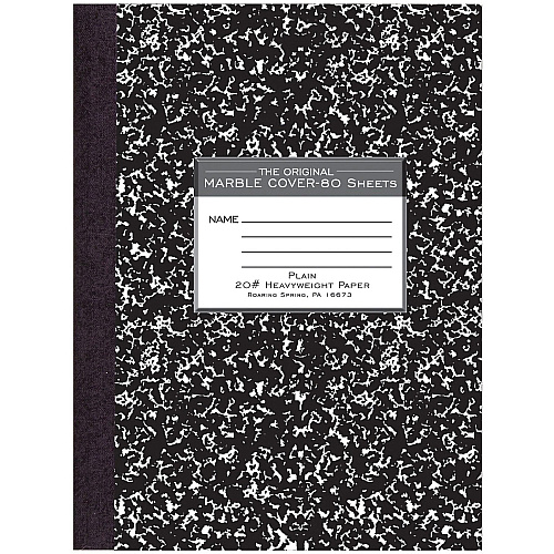 Roaring Spring Signature Collection Unruled Oversized Hard Cover Composition Book 80 Sheets - 160 Pages - Plain - Sewn/Tapebound - Red Margin - 20 lb Basis Weight - 75 g/m² Grammage - 10 1/4" x 7 7/8" Sheet Size - 0.50" Height x 7.9" Width x  (77479)