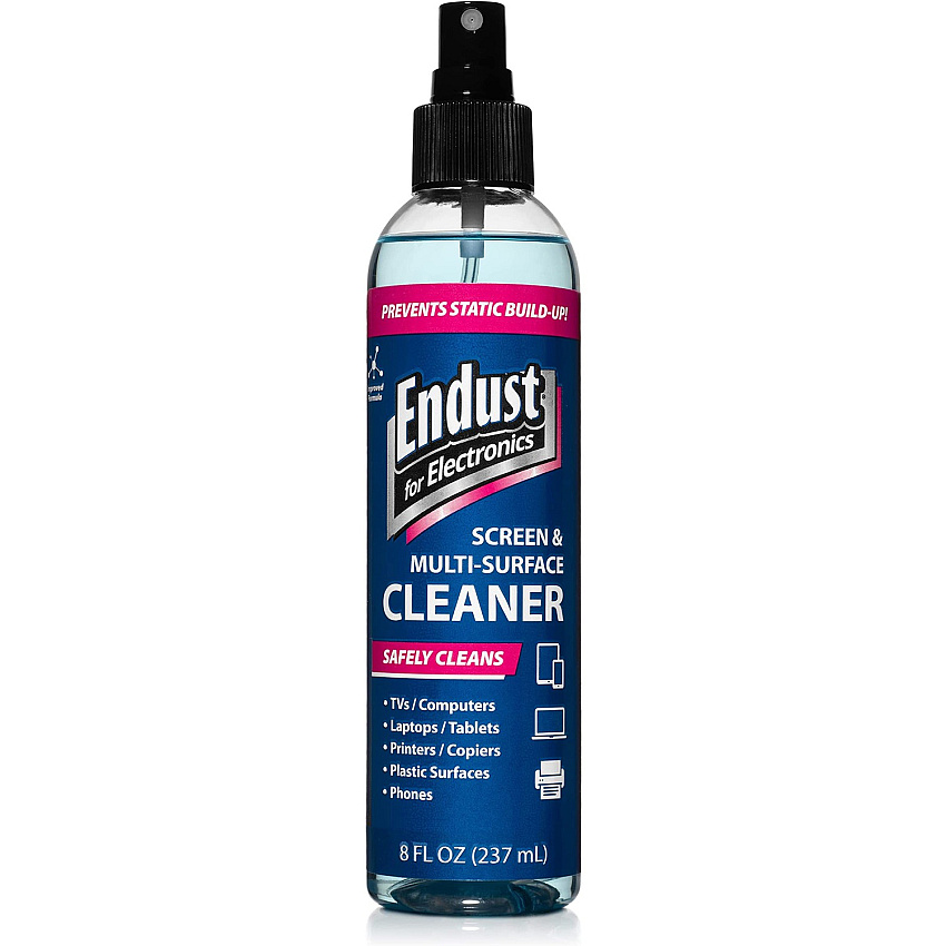 Endust 8 oz Anti-Static Cleaning & Dusting Pump Spray For Multi Surface, Electrical Equipment - 8 fl oz - Ammonia-free, Anti-static, Oil-free, Wax-free, Streak-free, Residue-free - BluePump Spray - 1 Each (097000)