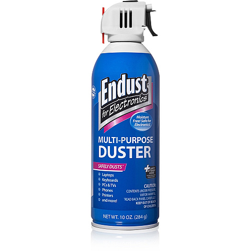Endust 10oz Multi-Purpose Duster with Bitterant For Desktop Computer, Copier, Printer, Notebook, Keyboard, Display Screen, Gaming Console - 10 fl oz - 1 Each (11384)