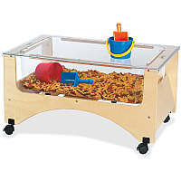 Jonti-Craft Rainbow Accents Toddler See-thru Sensory Table 20" Height x 37" Width x 23" Depth - Classroom - Assembly Required - Baltic, Clear - Birch Frame Material - 1 Each (2872JC)