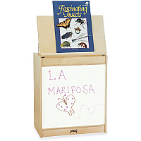 Jonti-Craft Rainbow Accents Big Book Write-n-Wipe Easel 30" Height x 24.5" Width x 15" Depth - Baltic - Rubber, Acrylic - 1 Each (0543JC)