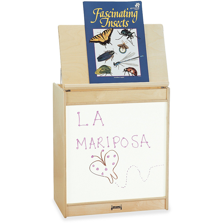 Jonti-Craft Rainbow Accents Big Book Write-n-Wipe Easel 30" Height x 24.5" Width x 15" Depth - Baltic - Rubber, Acrylic - 1 Each (0543JC)