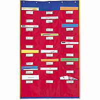 Classroom Pocket Chart, Learning Pocket Chart With 10 Transparent Pockets, Teaching Resources Pocket Chart, Squares Teaching Standard Pocket Chart For Teacher Supplies, 27.6X43.3 Inch (Blue - View #2