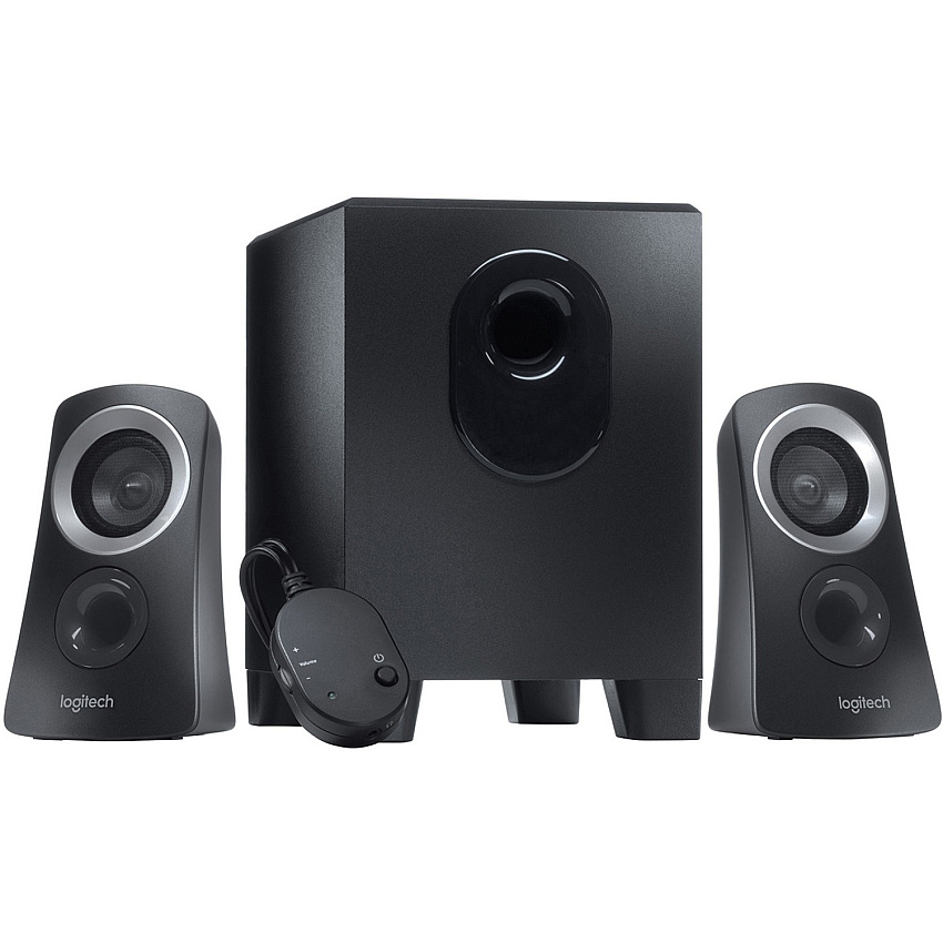 Logitech Z313 2.1 Speaker System - 25 W RMS - Black 48 Hz to 20 kHz - Headphone - 1 (980000382)