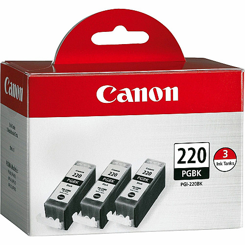 Canon PGI-220BK Original Ink Cartridge Inkjet - Black - 3 / Pack (PGI220BK3PK)