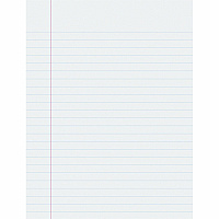 Pacon Composition Paper - Government - Letter 500 Sheets - Ruled Red Margin - 16 lb Basis Weight - Government-Letter - 8 1/2