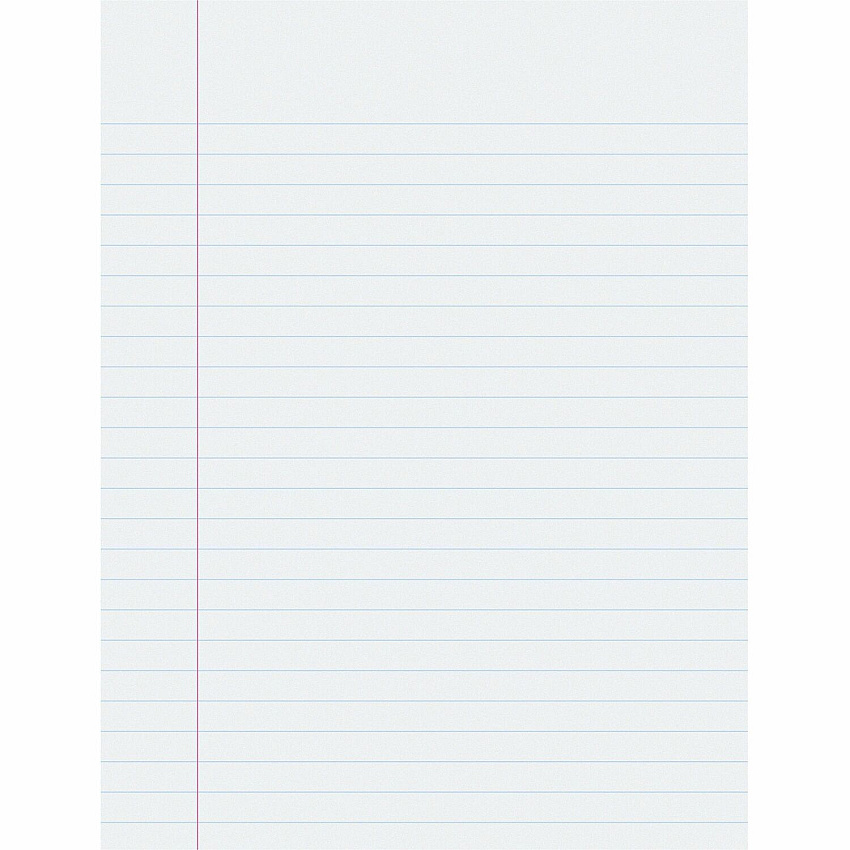 Pacon Composition Paper - Government - Letter 500 Sheets - Ruled Red Margin - 16 lb Basis Weight - Government-Letter - 8 1/2" x 11" Sheet Size - White Paper - 500 / Ream (2431)