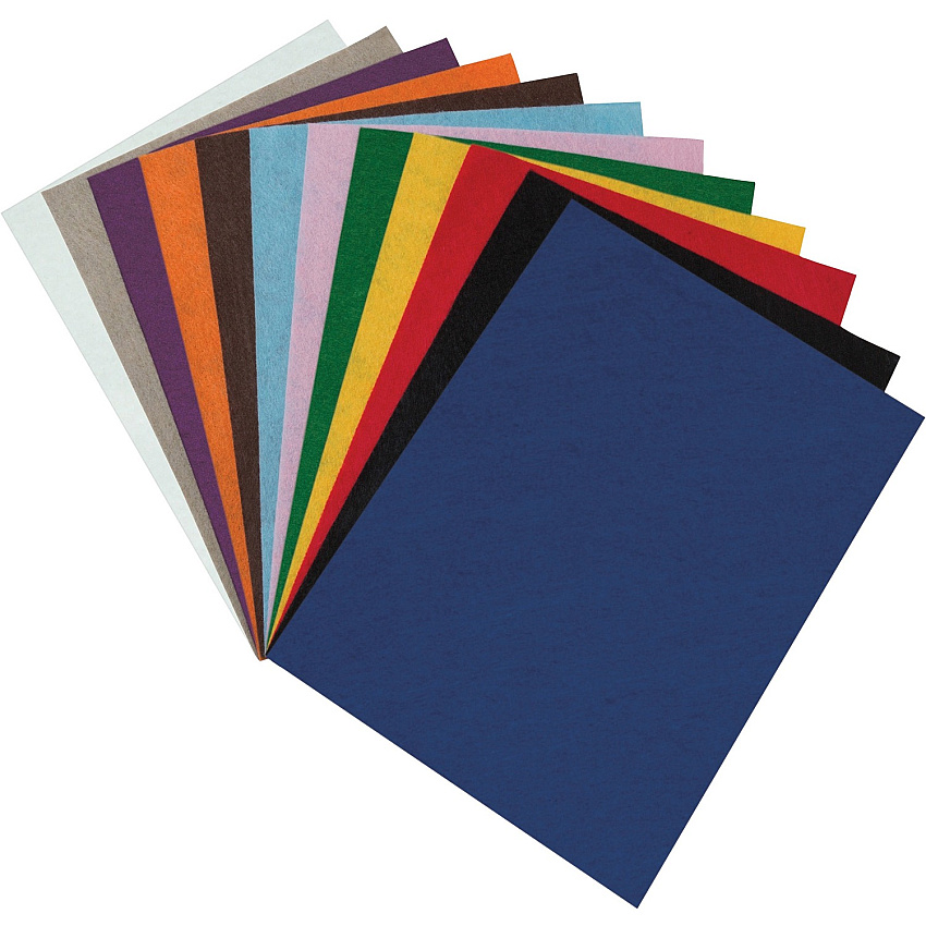 Creativity Street Felt Sheets Assortment Craft - 9" Height x 12" Width - Assorted - 12 / Pack (390701)