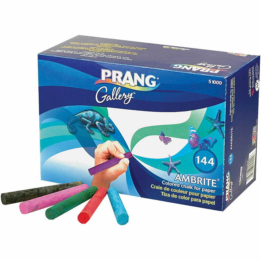 Ticonderoga Ambrite Paper Chalk Assorted - 144 / Box (51000)
