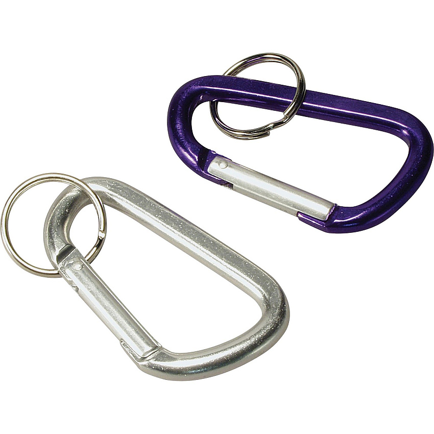 Baumgartens 3" Carabiner Key Ring Metal - Orange, Silver, Blue, Purple - 1 Each (41020)