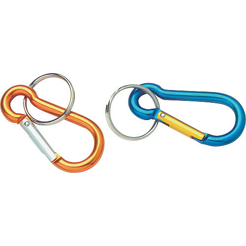 Baumgartens 2" Carabiner Key Ring Metal - Orange, Silver, Blue, Purple - 1 Each (41010)