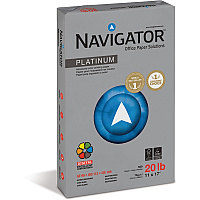 Navigator Platinum Superior Productivity Multipurpose Paper - Silky Touch - White 99 Brightness - 93% Opacity - 11" x 17" - 20 lb Basis Weight - Smooth - Jam-free, Chlorine-free - Bright White - 500 Sheets per Ream - 5 / Carton (NPL1720)
