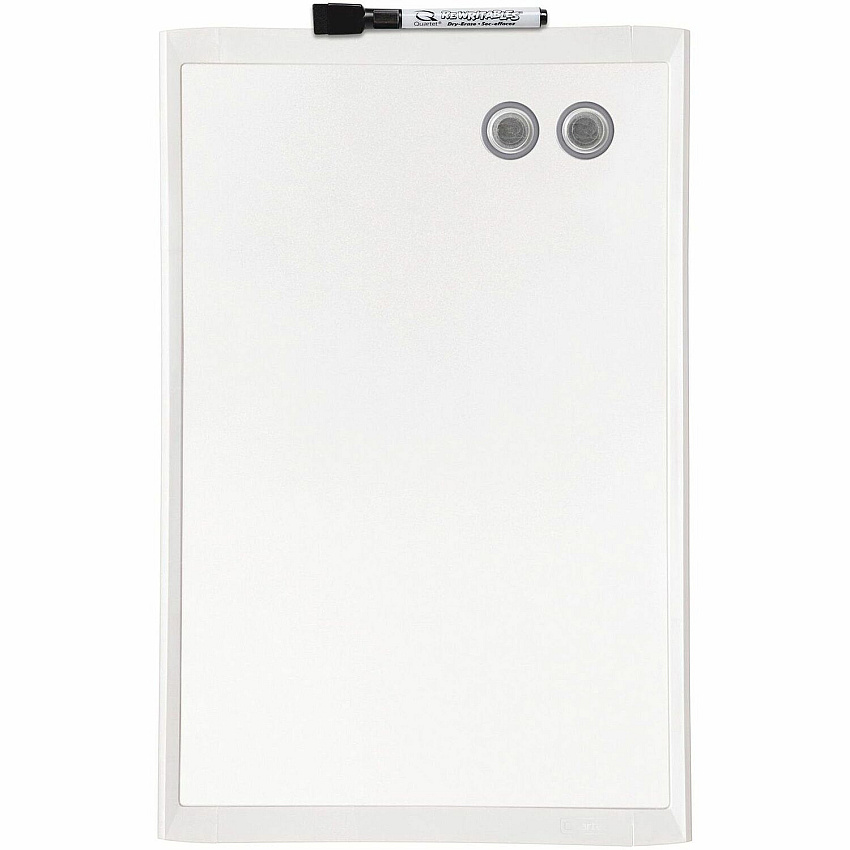Quartet Decorative Dry-erase Whiteboard 17" (1.4 ft) Width x 11" (0.9 ft) Height - White Stainless Steel Surface - Assorted Plastic Frame - Rectangle - Magnetic - Stain Resistant - 1 Each (MHOW1117)