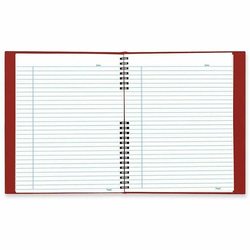 Rediform NotePro Twin - wire Composition Notebook - Letter 100 Sheets - 200 Pages - Twin Wirebound - Letter - 8 1/2" x 11" Sheet Size - White Paper - Red Lizard Cover - Pocket, Acid-free, Hard Cover, Micro Perforated, Tab, Index Sheet, Durable (A10200RED)