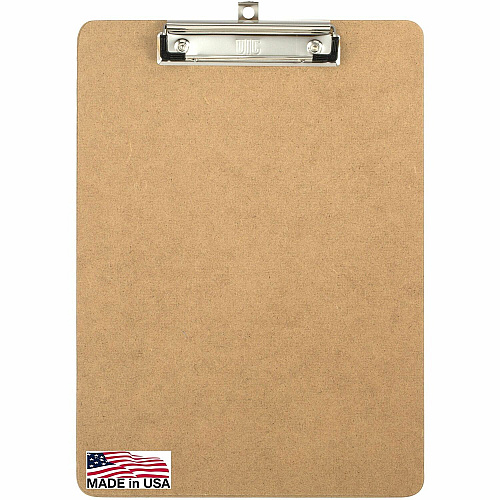 Officemate Recycled Low-profile Clipboard 1" Clip Capacity - 9" x 12 1/2" Sheet Size - Hardboard - Brown - 1 Each (83219)
