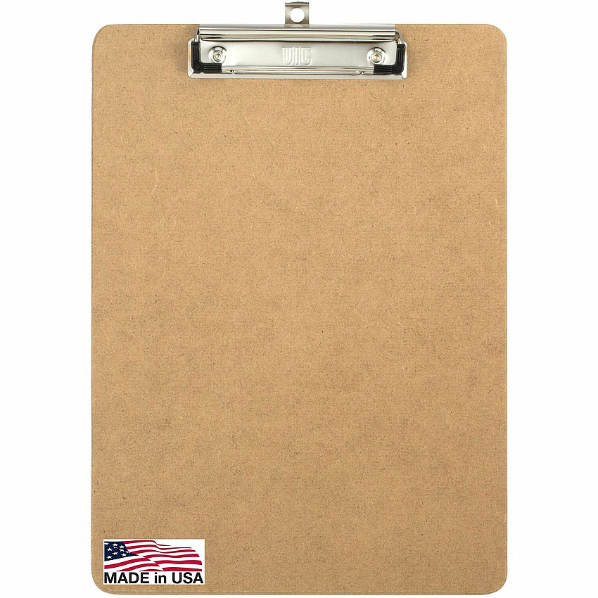 Officemate Recycled Low-profile Clipboard 1" Clip Capacity - 9" x 12 1/2" Sheet Size - Hardboard - Brown - 1 Each (83219)