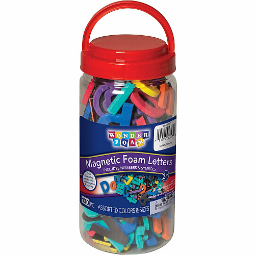 Creativity Street WonderFoam Magnetic Letters/Numbers Magnetic - Washable - Assorted - Foam - 130 / Set (4357)