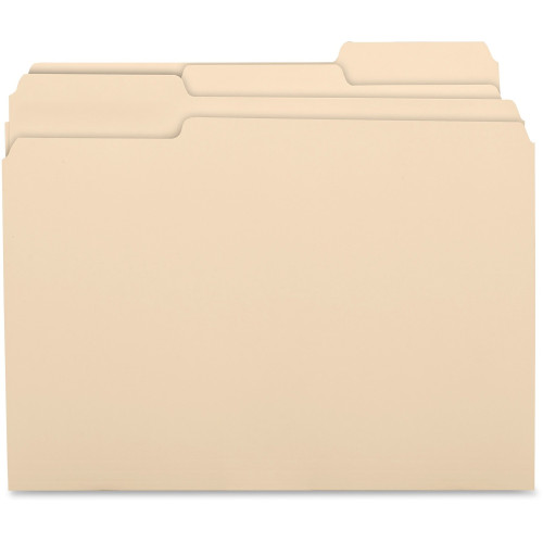Business Source 1/3 Cut 1-ply Top Tab Manila Folders (17525)