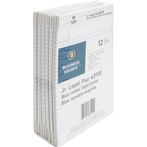 Business Source Micro - Perforated Legal Ruled Pads - Jr.Legal (63110)