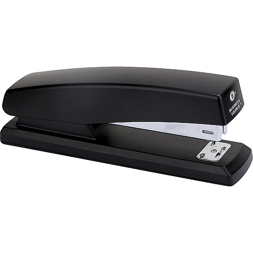 Business Source Full-Strip Desktop Stapler Staples Upto 20 Sheet - Holds Upto 210 Staple - Full Strip - 3.50" Throat Depth - Black - Metal, Plastic - 1 Each (BSN65648)