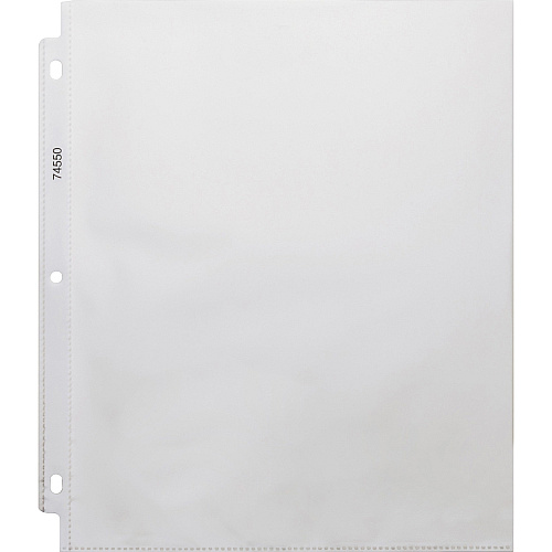 Business Source Top-Loading Poly Sheet Protectors 3.3 mil Thickness - For Letter 8 1/2" x 11" Sheet - 3 x Holes - Ring Binder - Rectangular - Clear - Polypropylene - 100 / Box (BSN74550)