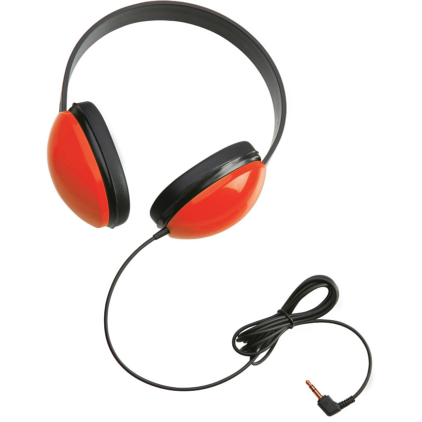 Califone Childrens Stereo Headphone Lightweight RED Stereo - Red - Mini-phone (3.5mm) - Wired - 25 Ohm - 20 Hz 20 kHz - Over-the-head - Binaural - Circumaural - 5.50 ft Cable - 1 (2800RD)