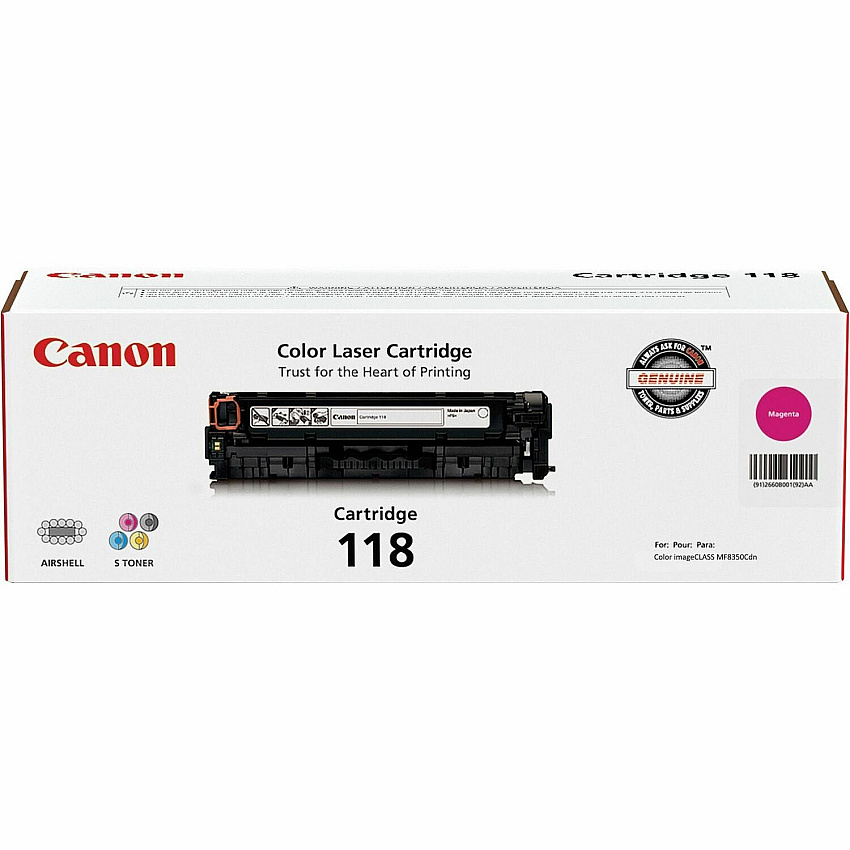 Canon Original Laser Toner Cartridge - Magenta - 1 Each 2900 Pages (CRTDG118MA)