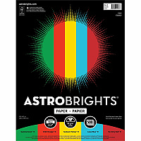 Astrobrights Color Paper - Assorted Letter - 8 1/2" x 11" - 24 lb Basis Weight - Green Seal - Acid-free, Lignin-free - Gamma Green, Re-entry Red, Orbit Orange, Sunburst Yellow - 500 / Ream (22226)