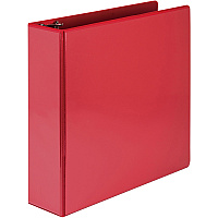 Samsill Economy 3" Round Ring View Binders 3" Binder Capacity - Letter - 8 1/2" x 11" Sheet Size - 550 Sheet Capacity - 3 x Round Ring Fastener(s) - 2 Internal Pocket(s) - Polypropylene, Chipboard - Red - 1.33 lb - Recycled - Exposed Rivet, Clear  (18583)