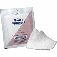 Medline Sterile 12 Ply Cotton Gauze Sponges 12 Ply - 3" Width x 3" Length - White - 80 / Box (NON21422)