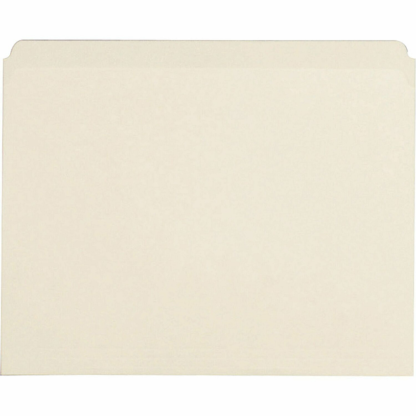 Business Source Straight Tab Cut Letter Recycled Top Tab File Folder 8 1/2" x 11" - 3/4" Expansion - 11 pt. - Manila - Manila - 10% Recycled - 100 / Box (BSN43565)