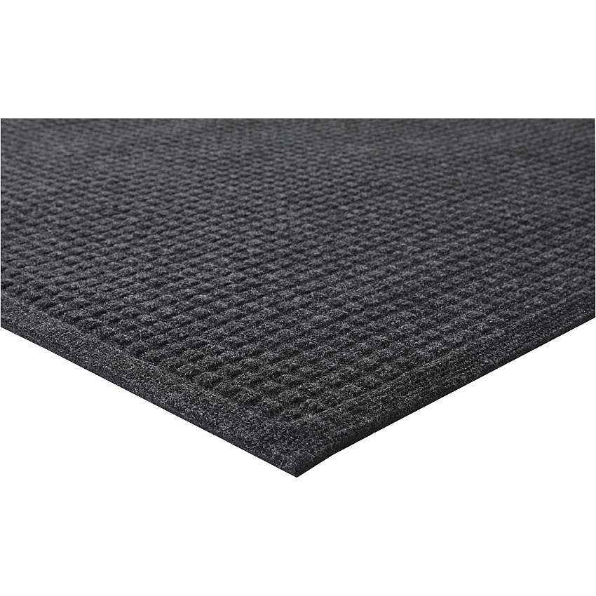 Genuine Joe EcoGuard Indoor Wiper Floor Mats Indoor - 60" Length x 36" Width - Plastic, Rubber - Charcoal Gray - 1 Each (GJO58936)