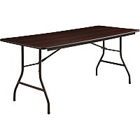 Lorell Economy Folding Table Melamine Rectangle Top - 500 lb Capacity - 72