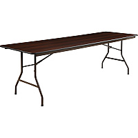 Lorell Economy Folding Table Melamine Rectangle Top - 500 lb Capacity - 96
