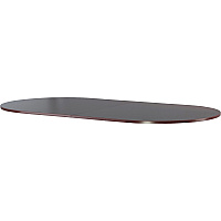 Lorell Essentials Oval Conference Tabletop Oval Top - 48" Table Top Width x 96" Table Top Depth x 1.25" Table Top Thickness - 1" Height x 94.50" Width x 47.25" Depth - Conferencing - Assembly Required - Mahogany - 1 Each (LLR69150)