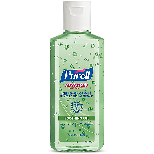 PURELL&reg; Advanced Hand Sanitizer Gel Floral Scent - 4 fl oz - Squeeze Bottle Dispenser - Kill Germs - Hand - Moisturizing - Green - Non-sticky, Residue-free, Moisturizing - 1 Each (963124)