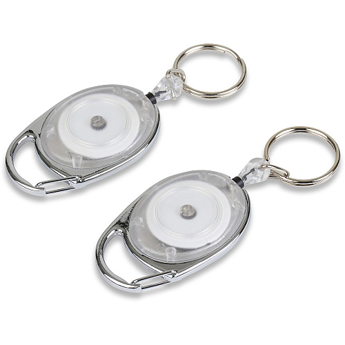 Tatco Reel Key Chain with Chrome Carabiner Chrome - 6 / Pack (58200)