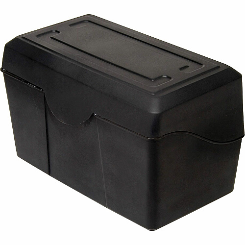 Advantus Index Card Holder 5.9" Height x 9" Width x 5.5" Depth - Plastic - Black - 1 Each (45003)