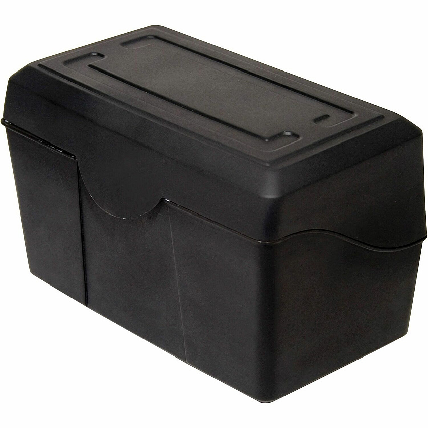 Advantus Index Card Holder 5.9" Height x 9" Width x 5.5" Depth - Plastic - Black - 1 Each (45003)