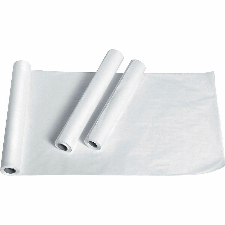 Medline Exam Table Crepe Paper 125 ft Length x 21" Width - Poly - White - 12 / Carton (NON23325)