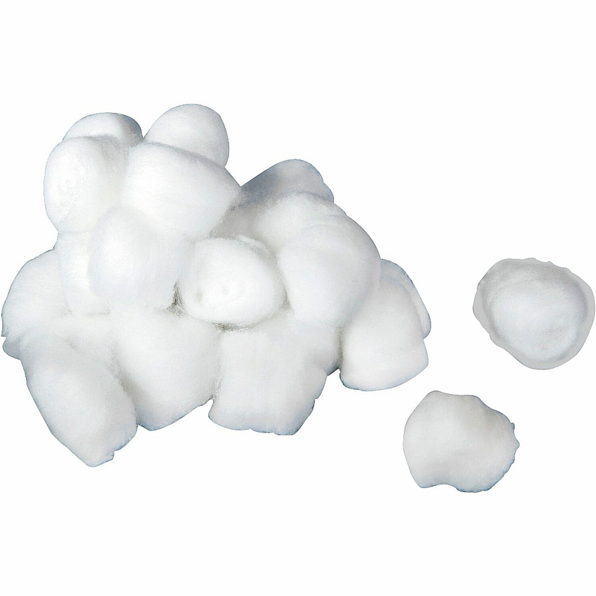 Medline Nonsterile Cotton Balls Large - 100% Cotton - White - 1000 / Pack (MDS21462)