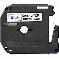 P-touch P-touch Nonlaminated M Series Tape Cartridge 1/2" Width x 26 1/5 ft Length - Rectangle - Direct Thermal - White - Self-adhesive, Non-laminated - 1 Each (MK233)