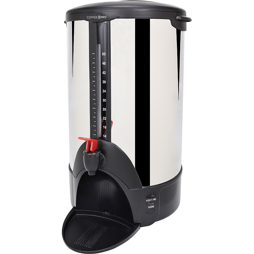 Coffee Pro 50-cup Stainless Steel Urn/Coffeemaker 50 Cup(s) - Multi-serve - Stainless Steel - Stainless Steel Body (CP50)