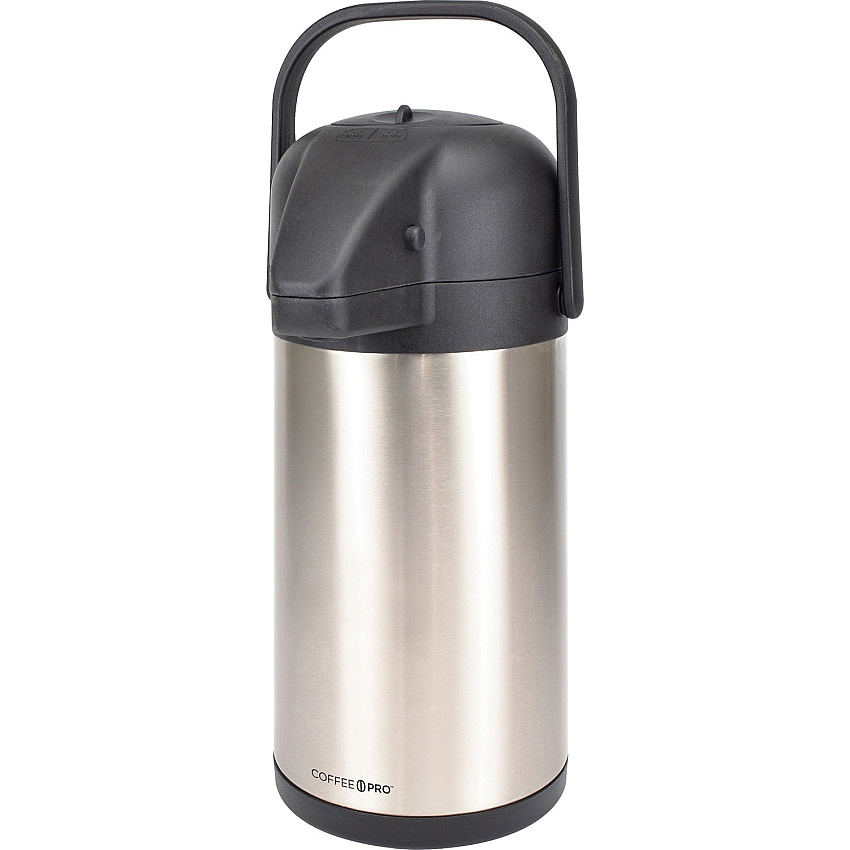 Coffee Pro Vacuum-insulated Airpot 2.3 quart (2.2 L) - Vacuum - Stainless Steel (CPAP22)