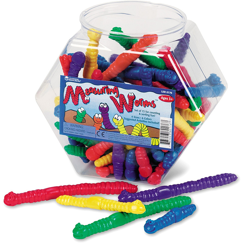 Learning Resources Measuring Worms Learning Toy - 3 Year & Up - Multi (LER0176)