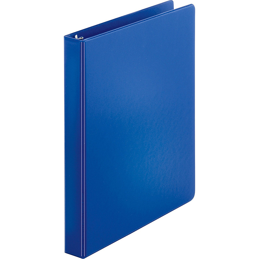 Business Source Basic Round-ring Binder 1" Binder Capacity - Letter - 8 1/2" x 11" Sheet Size - 225 Sheet Capacity - 3 Ring(s) - Fastener(s): Round Ring - Pocket(s): Inside Front & Back - Chipboard, Polypropylene - Dark Blue - 12.80 oz - Expose (BSN09975)