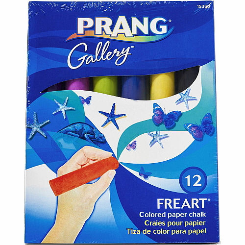 Prang Freart Oversized Chalk 4" Length x 1" Diameter - Assorted - Non-toxic - 12 / Box (15360)