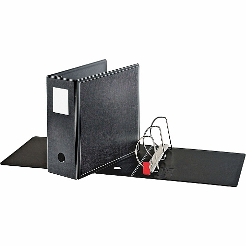 Cardinal SuperLife EasyOpen Locking Slant-D Binder 5" Binder Capacity - Letter - 8 1/2" x 11" Sheet Size - 925 Sheet Capacity - Fastener(s): 3 x D-Ring - Polypropylene - Black - 2.85 lb - Hinged, Non-stick, Heavy Duty, Sheet Lifter, Locking Ring (14052CB)